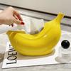 Ceramic Creative Banana Tissue Box Living Room Coffee Table Home Decoration Dopamine Paper Drawer Box Anti Anxiety Ornament