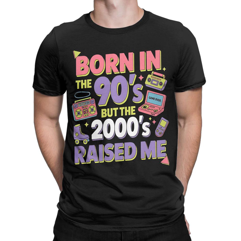 Born In The 80s Raised In The 90s TShirt Summer 100 Cotton TShirts For Unisex Fashion Custom Diy Tshirt ShortSleeve Y2k Tees