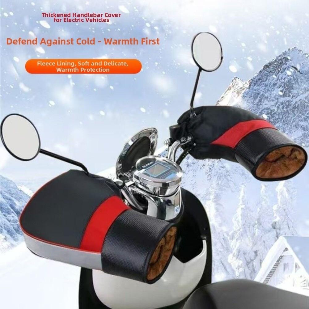 Wasserdichte Motorrad-Lenkerhandschuhe Winddichte Motorrad-Handabdeckung Verdickte Griff-Muffs Radfahren
