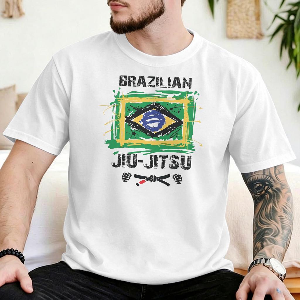 Unisex Unisex TShirt Training honor Fashion Cotton Tees Short Sleeve Brazilian Jiu Jitsu BJJ T Shirt Round Collar Clothing Gift
