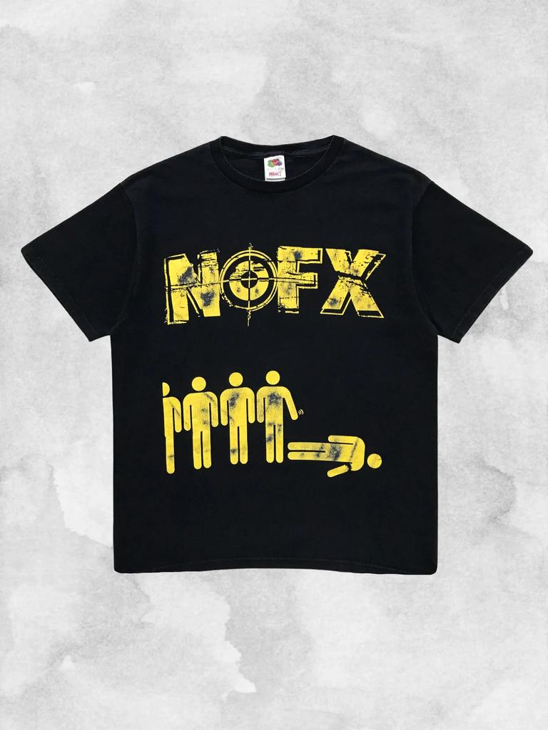 Stylish Black Cotton T-Shirt Commemorating NOFX Final Shows 1983-2024 with Skull and Band Logo Print Graphic T-Shirt