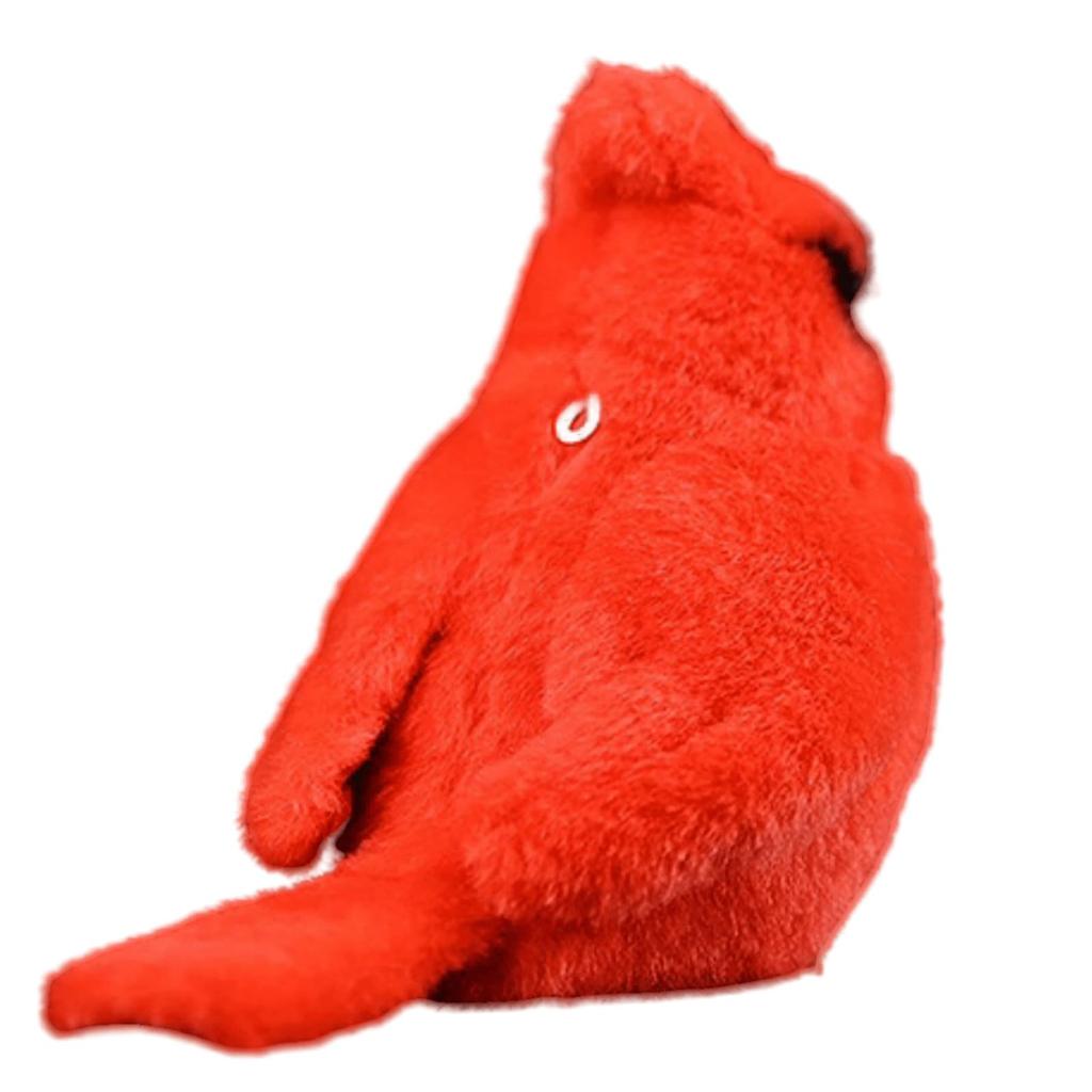Lilizzhoumax Cute Cardinal, Realistic Plush Bird, Beautiful Red Bird, Fluffy and Soft, Mascot Toy, Christmas Gift for Kids, Home Decor (15cm Tall)
