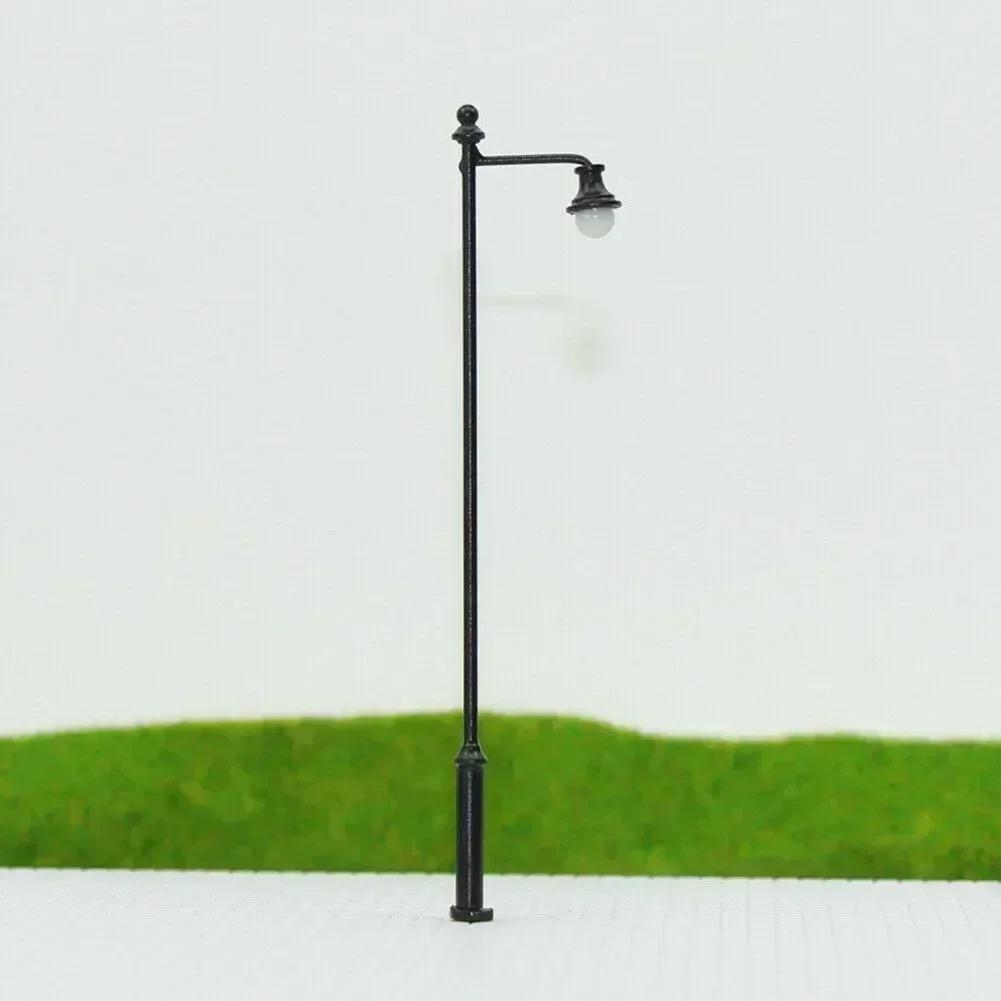 New Post Street 1:87 3.54" 5pcs LED Lamp Lights Railway Scale Warm White 90mm AC/DC Building Lampposts Models