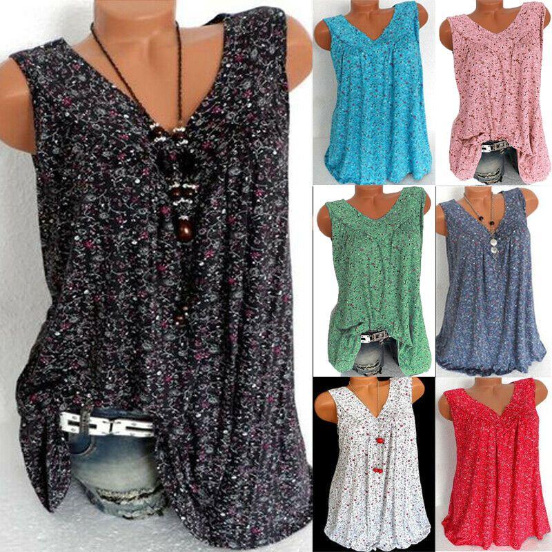 Women's Summer Loose Sleeveless Vest T Shirt Blouse With Elegant Boho Lace Design