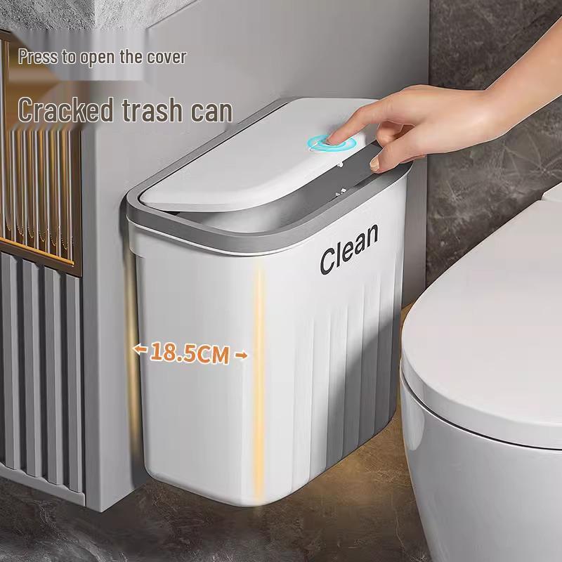 Cubo de basura de plástico abatible para pared para almacenamiento de cocina, baño e inodoro