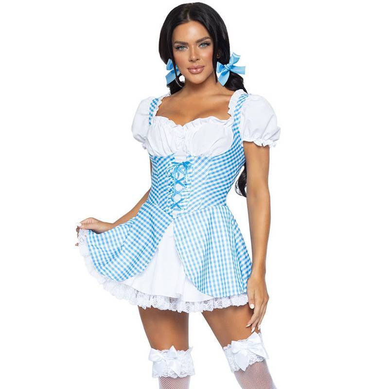 Cosplay-Hausmädchen-Outfit im Spiel-Thema aus Polyester für Sommer-Anime-Events