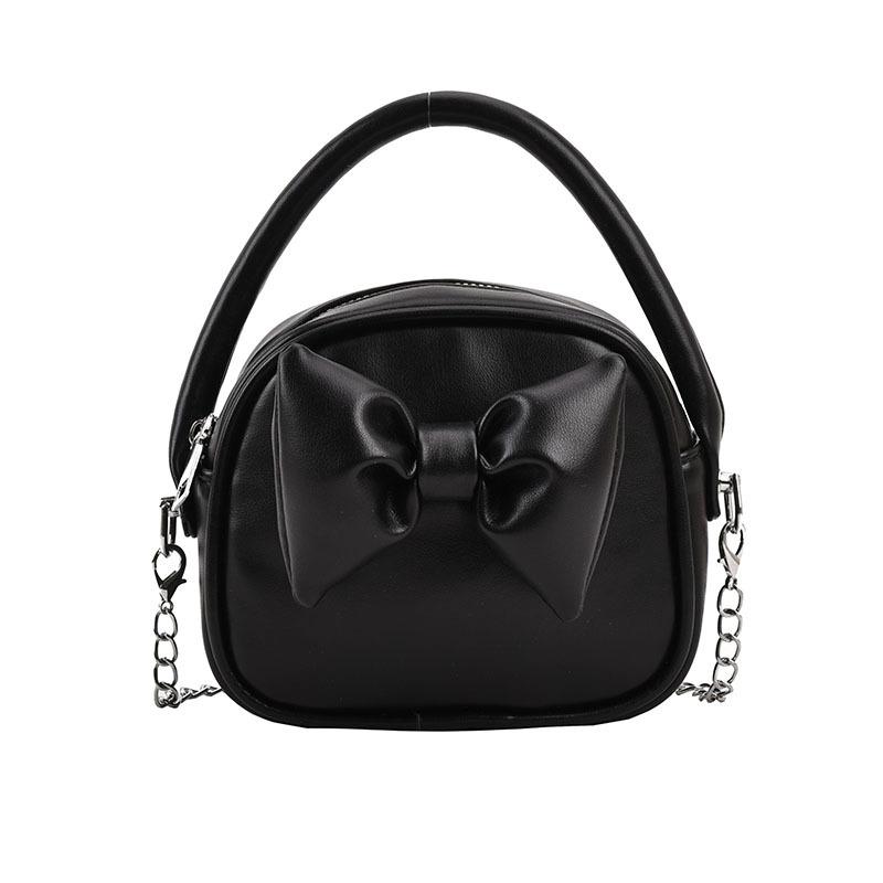 Chic Design Bowknot Women Handbags Solid Colour All-Matched Chains Crossbody Bags  New Female Mini Square Packs