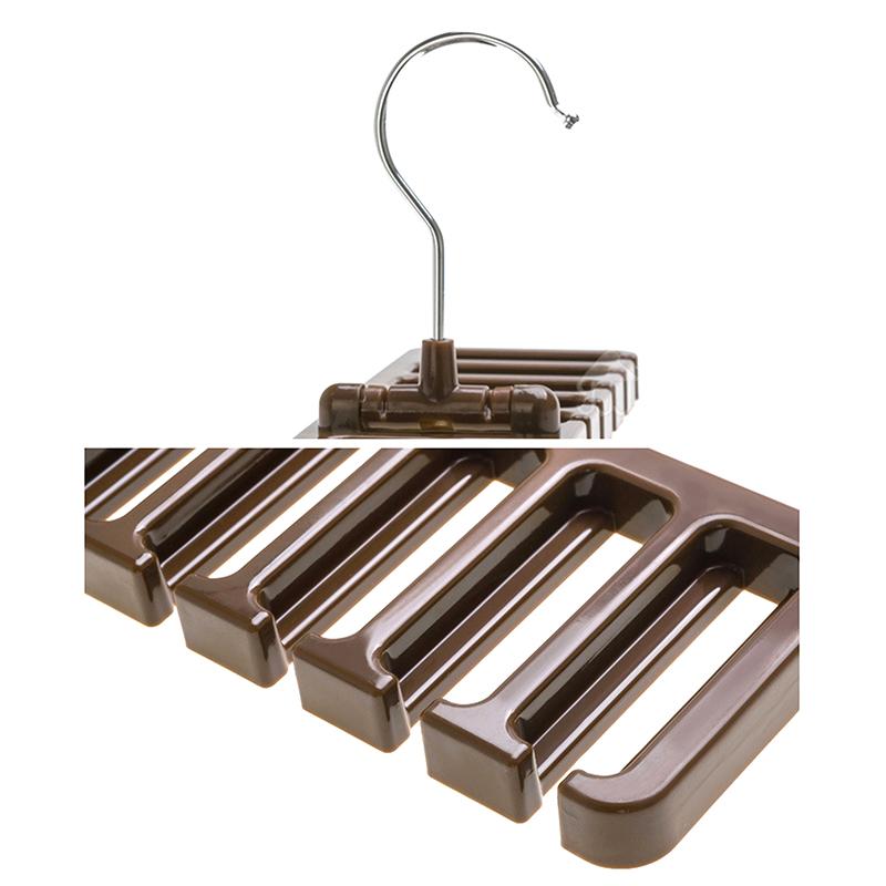 Tie Belt Hanger Wardrobe Closet Belts Scarf Hanging Organizer Rotating 10 Card Slots Storage Holder Rack Hook Bedroom Home Items