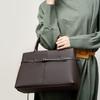 Fashion Commuter Briefcase Versatile Large Capacity Shoulder Bag Leather Handbag