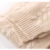 Simple! Unisex Cable Knit Cashmere Scarf: Winter Thick & Versatile Neck Warmer