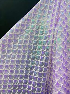 Bride Dress Wedding Dress Performance Dress Children's Double Sequin Fabric Mesh Sequin Fishscale Lace Fabric By The Yard