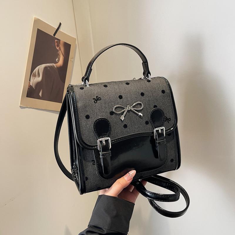 

Популярная в этом году контрастная цветная сумка в горошек 2024 года, новый универсальный женский рюкзак, дорожная сумка