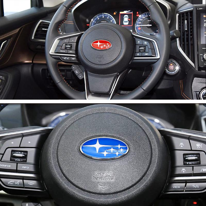 For Subaru Forester Outback Legacy Impreza STI BRZ Auto Accessories 58mm Aluminium Car Steering Wheel Center Emblem Badge Decal wr3