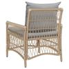 Garden Chair with Cushion Beige 73 X 61 X 77 Cm Poly Rattan