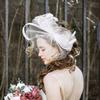 Vintage White Bow Knot Fascinator Hat with Mesh Veil Headpiece for Women Wedding Tea Party Church Special Occasion Accessories