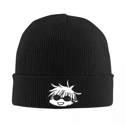 Gojo Satoru Manga Chapeau Kawaii Automne Hiver Bonnets Amples Jujutsu Kaisen Casquettes Anime Japonais Hommes Femmes Chapeau Tricoté