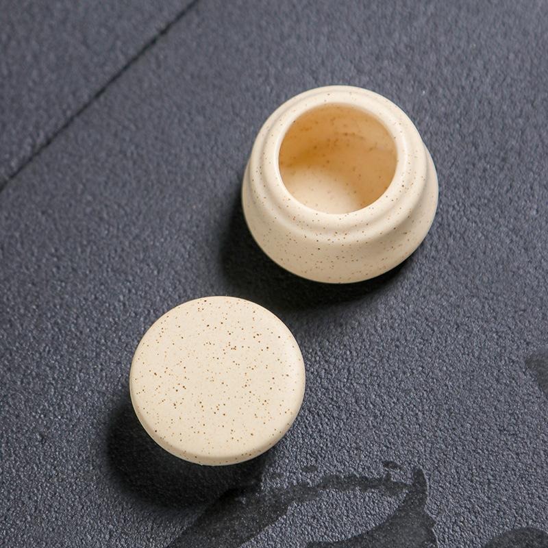 5ml Sealed Ceramic Cosmetic Jar Empty Portable Leakproof Pot for Face Cream Solid Perfume Travel Outdoor Use