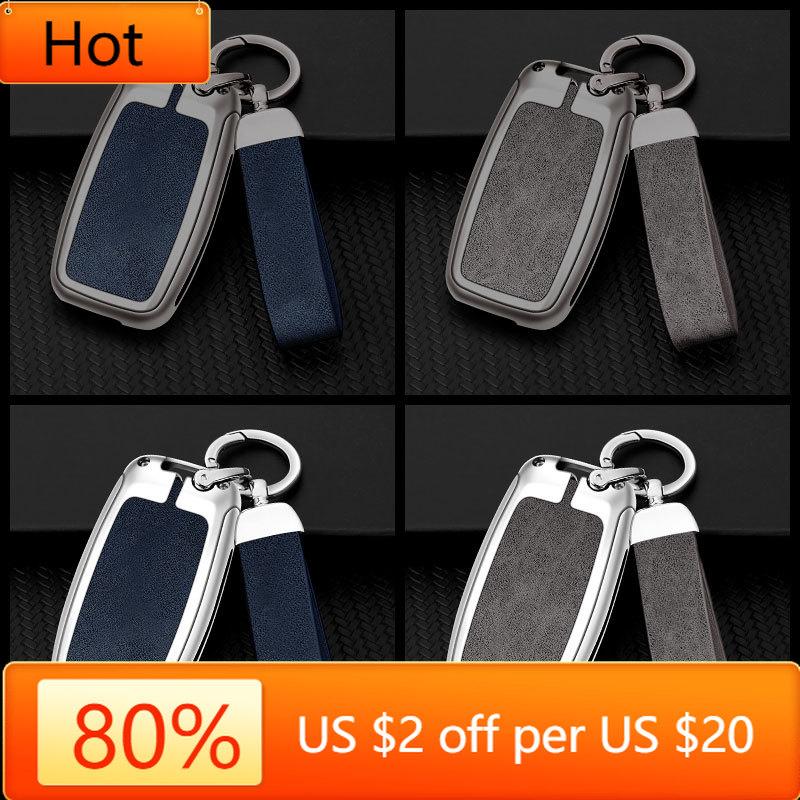 Interior Mouldings Zinc Alloy Leather Car Key Case Cover Shell For Kia Carens Ceed Rio 3 Sportage Optima Sorento Cerato Soul For