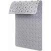Tapis de douche antidérapant avec fonction antibactérienne, support épais en caoutchouc et grandes ventouses, 70 x 40 cm, gris pour la sécurité de la salle de bain et de la baignoire