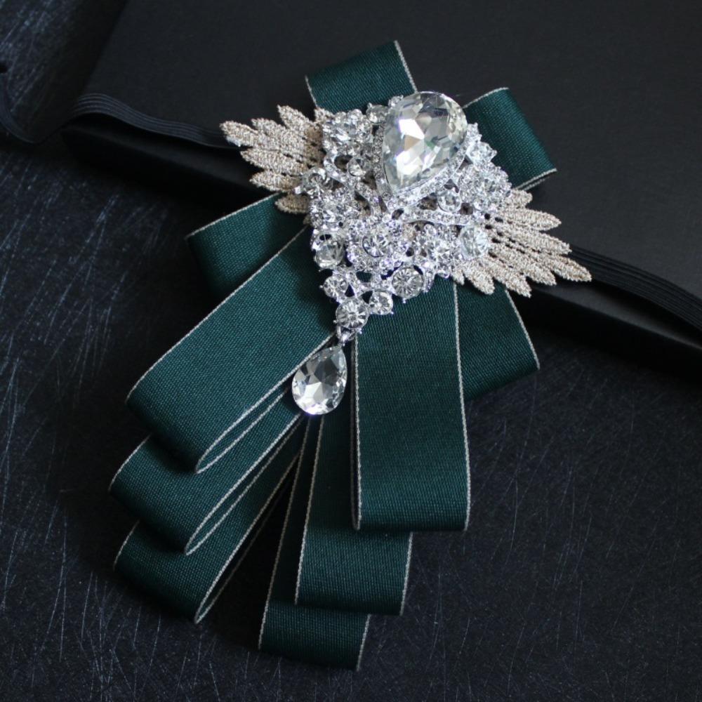 Luxus-Fliege Lässiger Diamantkragen Blume Britischer Stil Halsdekoration Herren