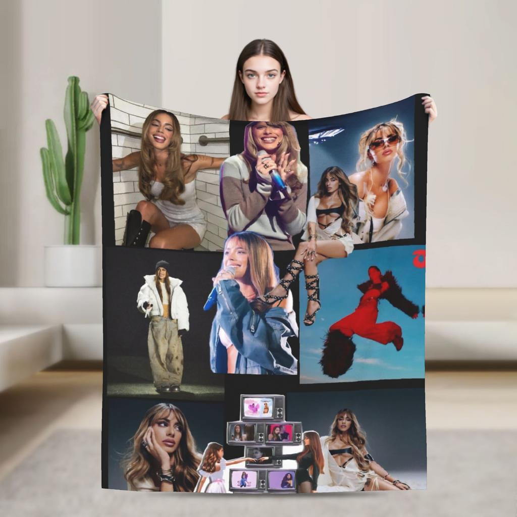 Soft Blanket Travel Office Singer TINI STOESSEL Futtura Album 2025 Throw Blanket  Flannel Bedspread For Bedroom Sofa Bed Cover