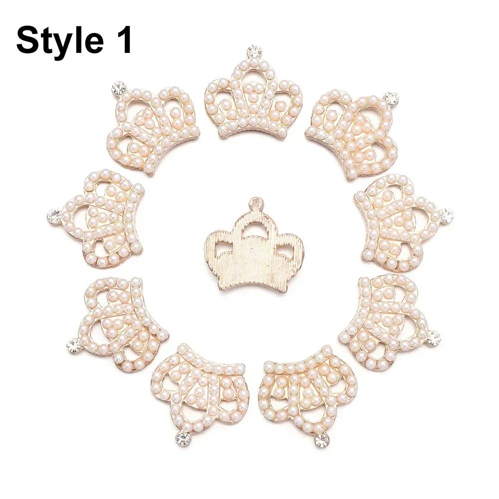 Boutons Strass Fleur 25 mm Bouton Perle Vêtements DIY Alliage Diamant Cryustal Accessoires Noeud Vêtement Décoratif Couture