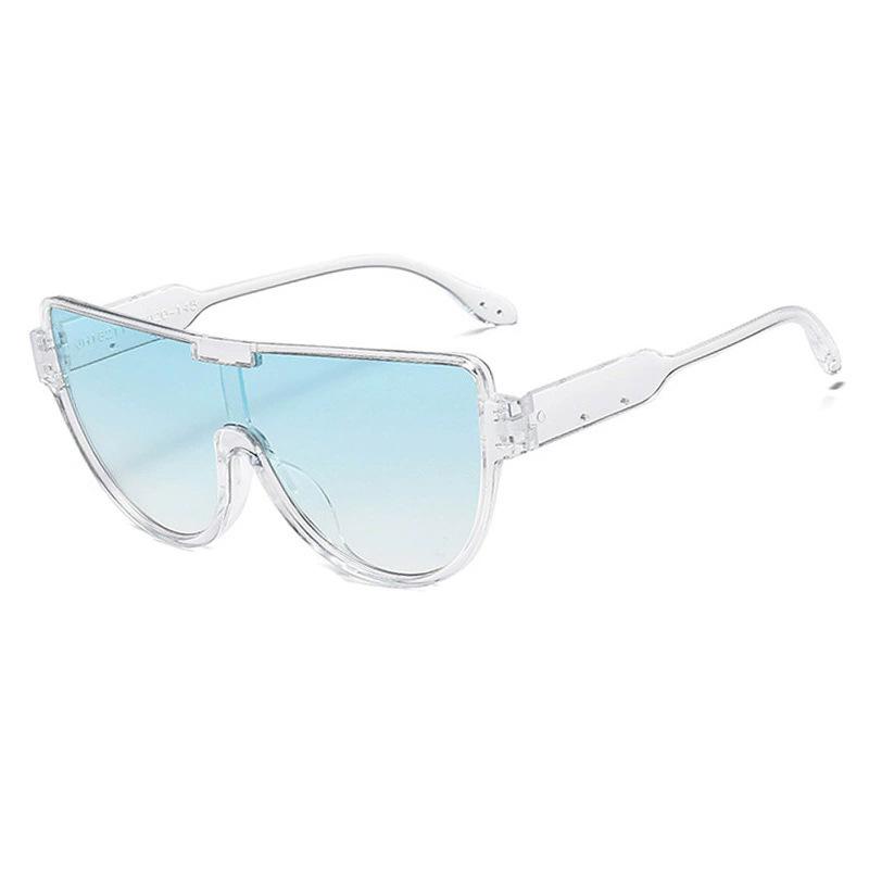 Fashion big frame one-piece Internet celebrity pilot women's sunglasses high-end trend street shot windproof sunglasses