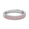 925 Sterling Silver Pink Topaz Eternity Band Women Wedding Ring
