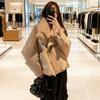 Cute Korean Style Oversized Flap Collar Cotton Jacket for Women Winter New Arrivals Casual Short Coat