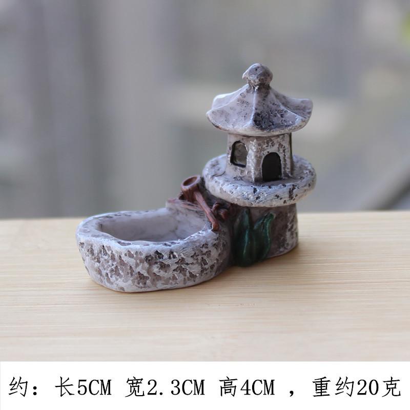 Mini Landscape Lighthouse Ancient Well Mini Tower Chinese Small Ornaments Retro Resin Home Decoration Small Ornaments