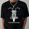 Lifer Behind Bars Mens Funny Bike Motorbike Motorcycle Biker T-Shirt Casual Short Sleeve Round