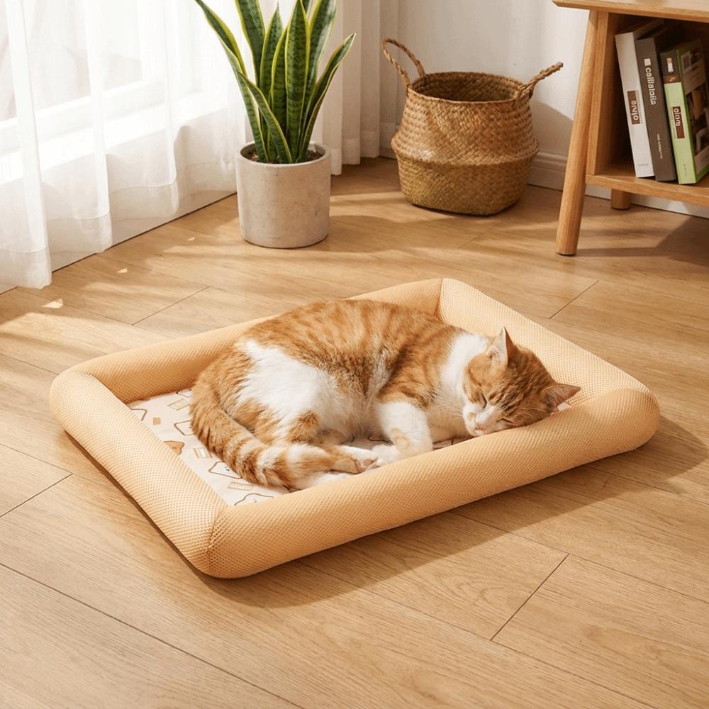 Square Pet Cooling Mat Non-Slip Dog Sleeping Pad Cat Sleeping Mat Cooling Puppy Bed  Kennel