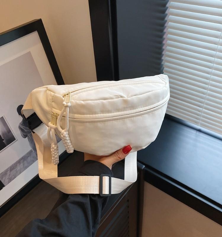 Женская однотонная сумка-сэндвич с застежкой-молнией и наклоном сумка для отдыха и спорта холщовые сумки через плечо с регулируемым ремешком One Size белый 1089₽