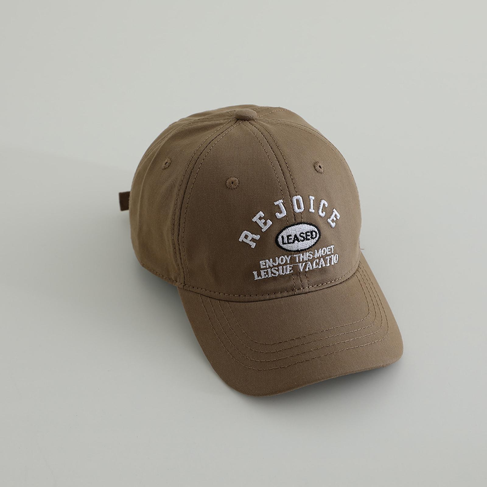 

Washed Baseball Cap Fashion Sun Hat Peaked Cap One Size кавовий