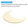 5/10/20/50/100pcs Wooden Moon Unfinished Wood Moon Blank Wooden Cutouts Ornaments Natural Wood Pieces for Christmas Party Craft