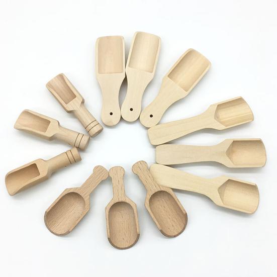 Holzlöffel Holz Umweltfreundlich Wiederverwendbar Klein Badesalzlöffel Zubehör für Zuhause