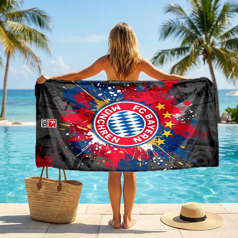 Asciugamano da Spiaggia Bayern Monaco Asciugatura Rapida Microfibra Assorbente Portatile da Viaggio Asciugamano da Nuoto