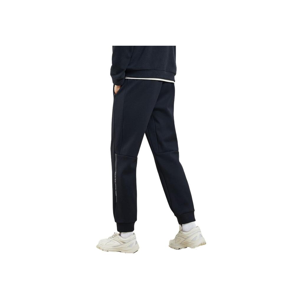 Anta Solid Color Knit Jogger Pants Men Bottoms Black 152247328S-3