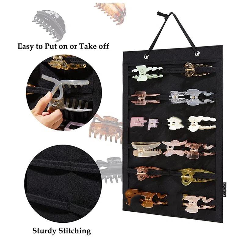 Multipurpose Wall Mounted Hanging Storage Bags Women Hairpin Hair Accessories Holder Large Capacity Home Bedroom Jewelry Stand
