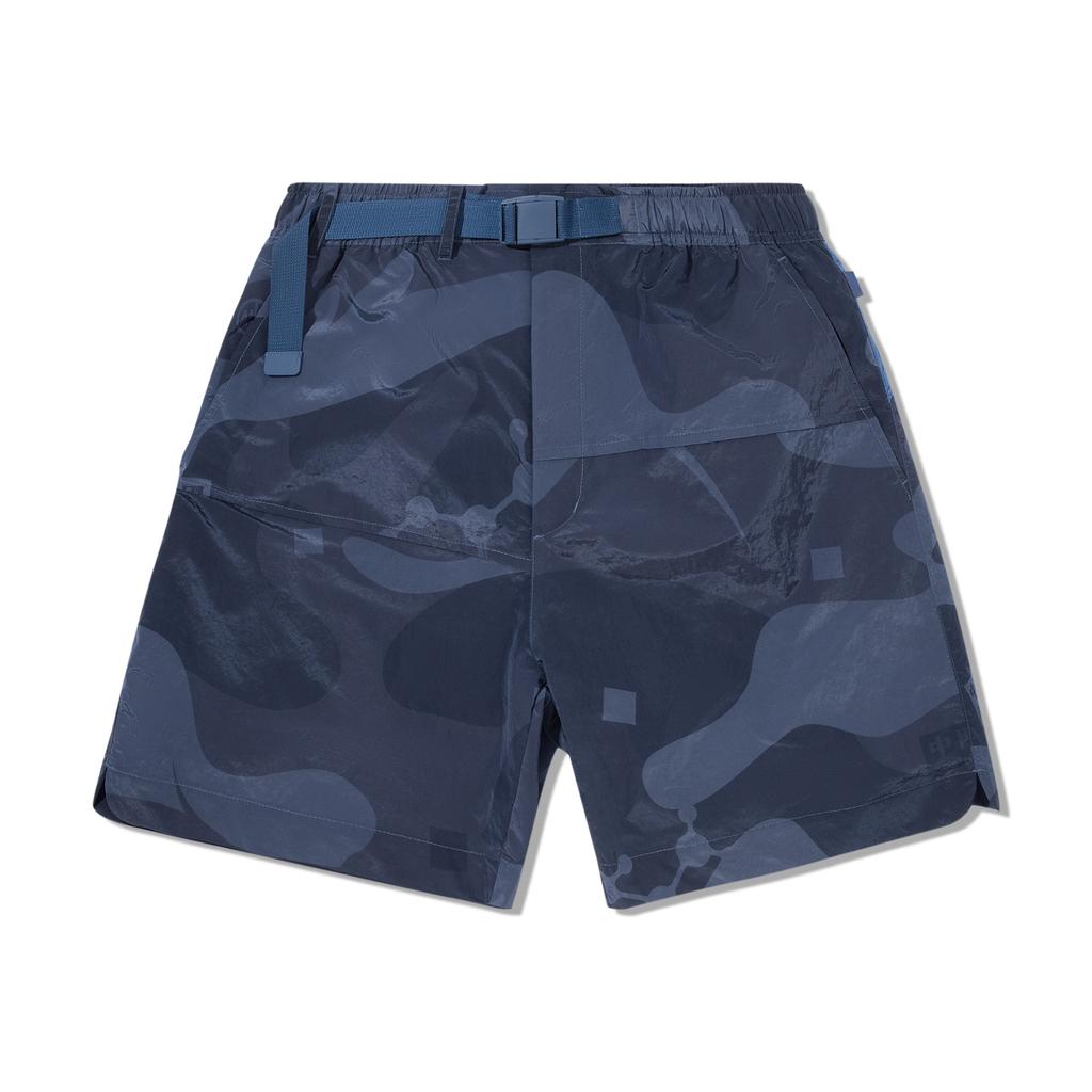 Li Ning ANB Collaboration Mid-Rise Breathable Versatile Five-Point Sports Shorts Men shorts Camouflage-Blue AKSV555-1