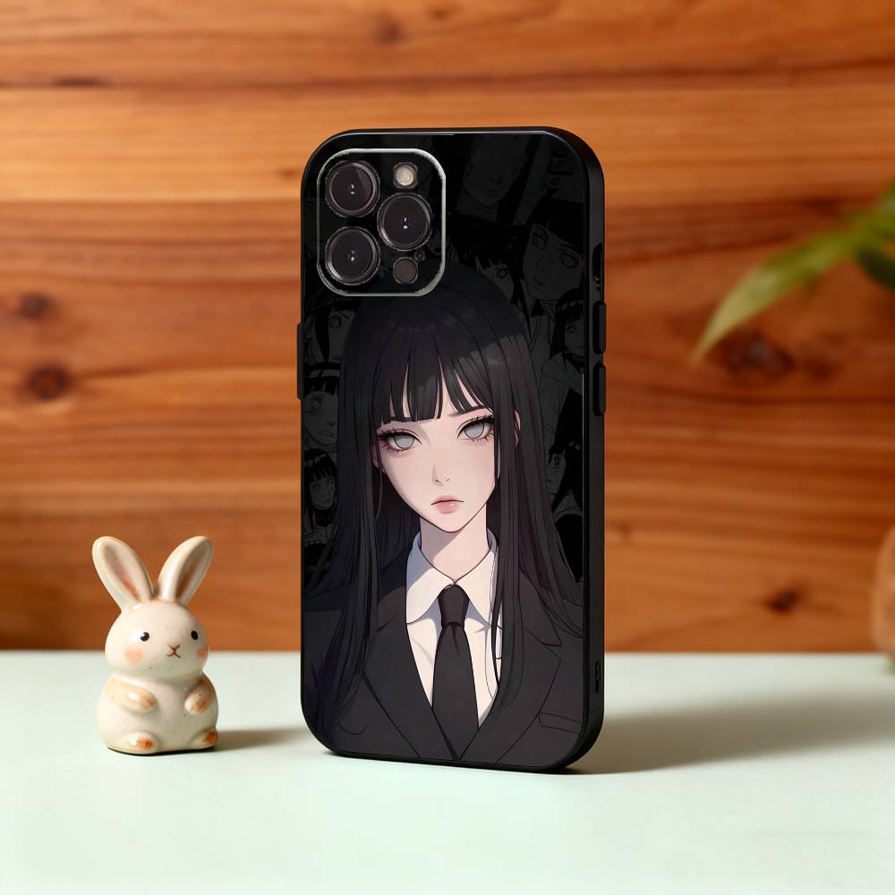 H-Hinata Anime H-Hyuga Phone Case For iPhone17 16 15 14 13 12 11 Pro Max Plus,5G Soft Black Case