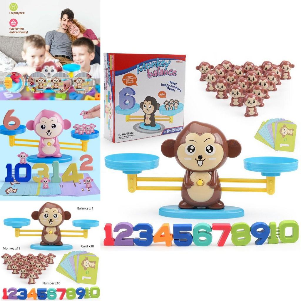 Lustiges Mathe-Zählspiel für Kinder Affen-Balance-Spielzeug-Set für Vorschulkinder