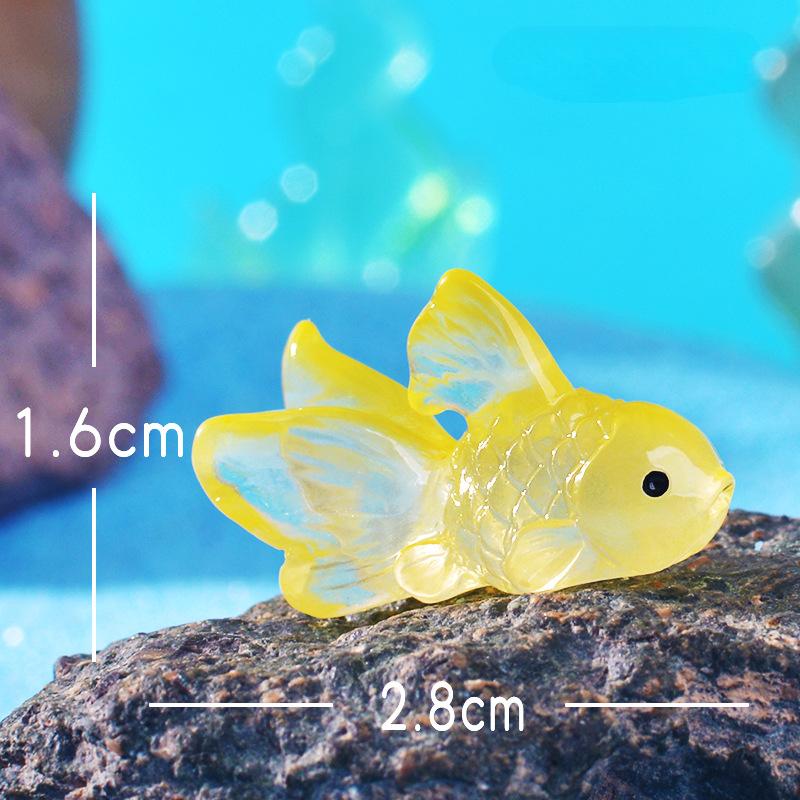 Mini și Drăguț Peștișor Auriu Rășină Transparentă Accesoriu Decorativ pentru Acvarii