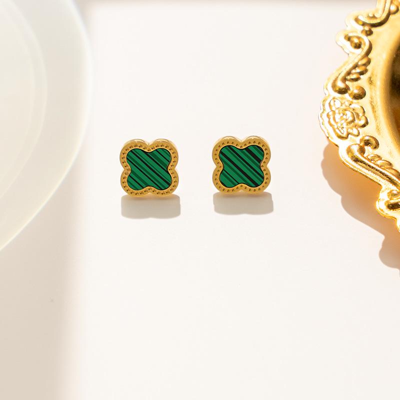 Clover Titanium Steel Stud Earrings for Women - Summer 2023 Trendy Design