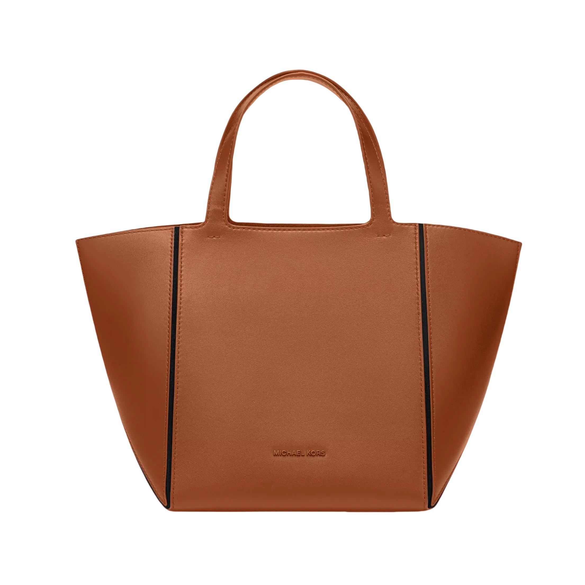 Michael Kors Mk Jordi Logo Open Tote Bag Women tote Brown 30F4T9JT6L-230 Basic Set (Bag+Dust Bag)