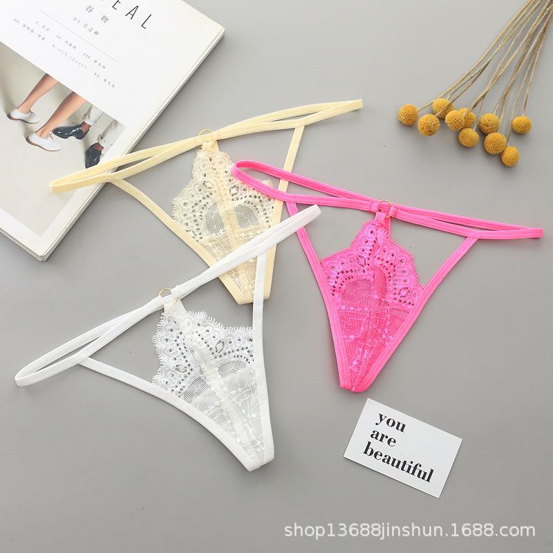 Sexy Ladies Cotton Mesh Transparent Panties Thongs String Lingerie Fashion Low-Rise Women Underwear Seamless Briefs 1pcs JS8027