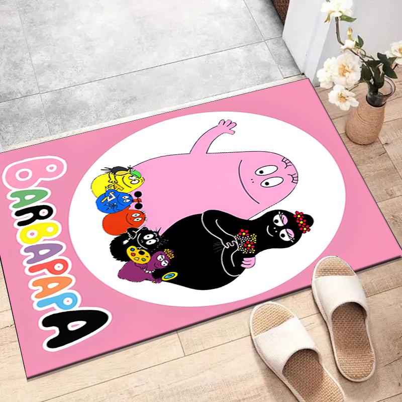 barbapapa Polyester Carpet, Soft Indoor Mat for Office Chair, Living Room, Computer Desk - Decorative Home Office Rug Design