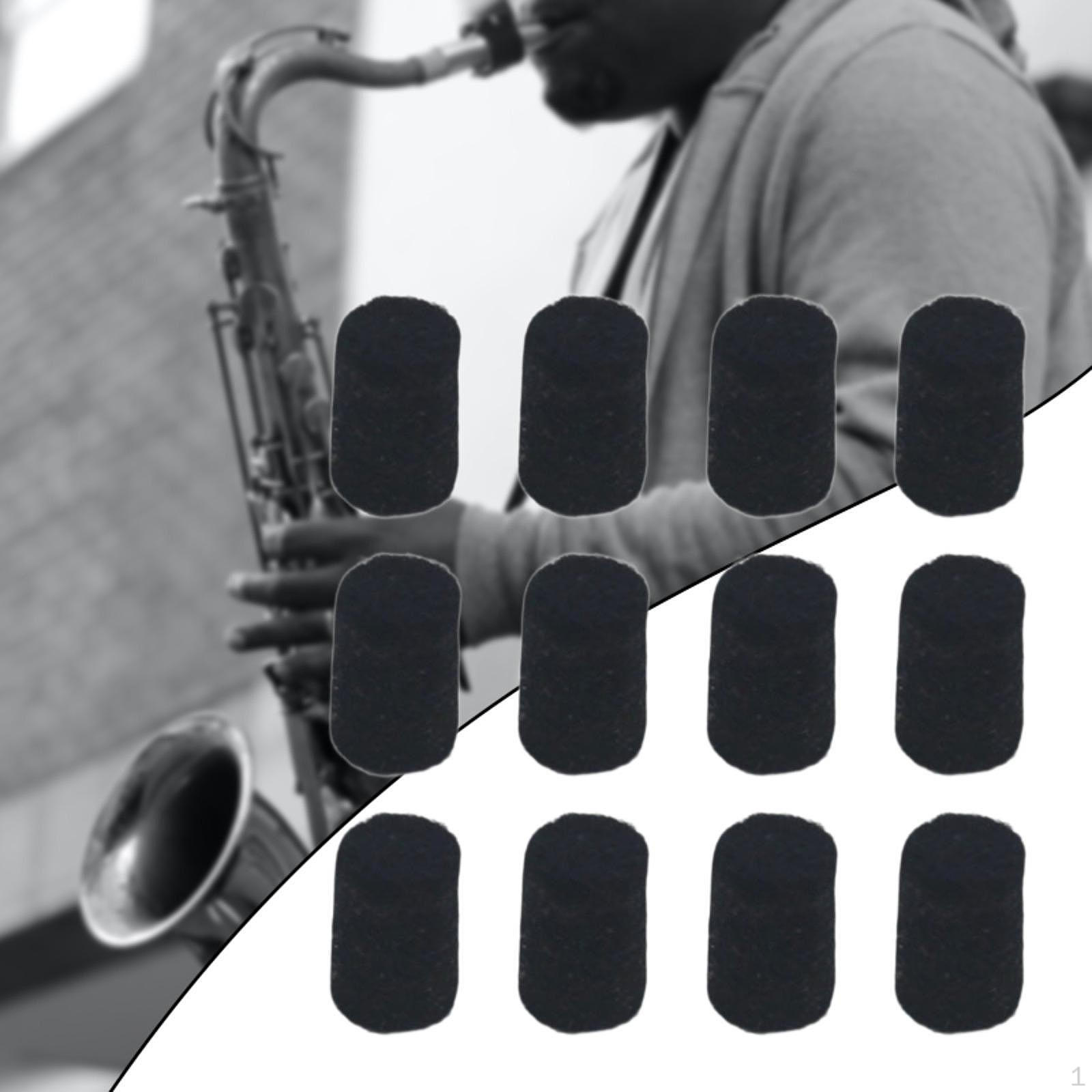 

12 штук Подушечки для саксофона Колонки Легкие для сопрано и Аксессуары Позиционирование клавиш чёрный