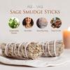 Age of Sage Weißer Salbei Räuchersticks - 10 cm lang, Packung mit 12 Stück - Kalifornischer Weißer Salbei Räucherwerk zum Reinigen von Haus & Geist