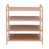 4-Tier Shoe Rack, Open Shoe Storage Rack, Shoe Storage Organizer for Entryway, Hallway and Closet